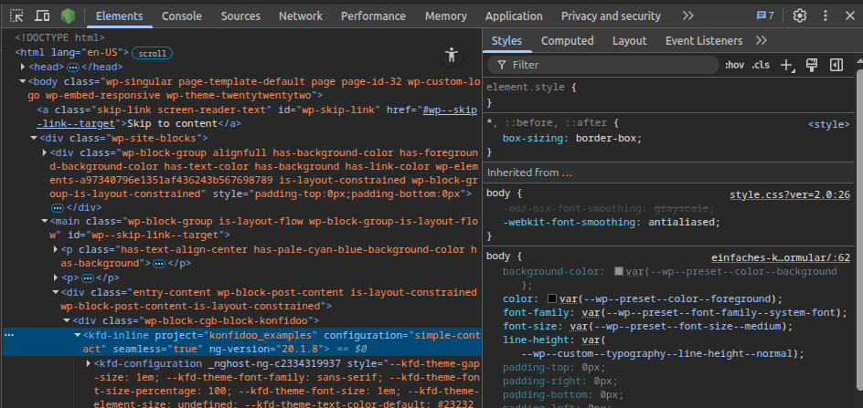 Überprüfung des HTML-Codes